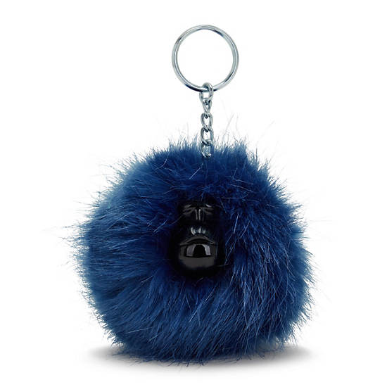 Akcesoria Kipling Pompom Monkey Keychain Niebieskie | PL 1258FD